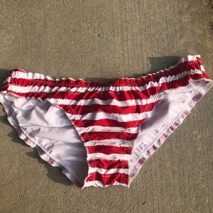Red &white stripped bottoms